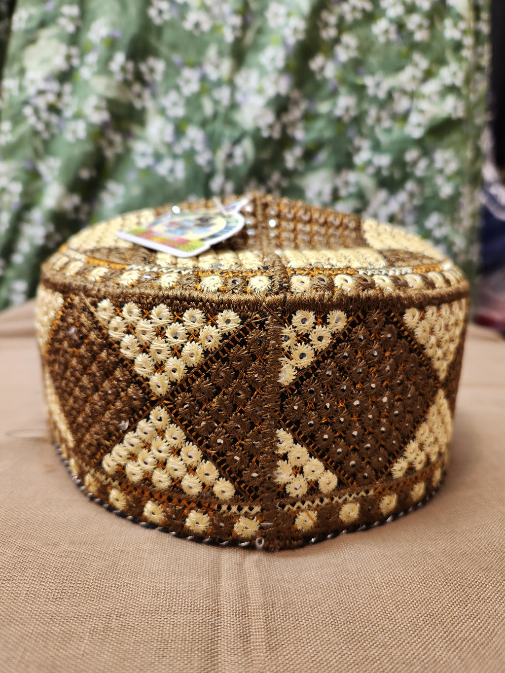 👉Premium Sequin-Embroidered Muslim Cap👈