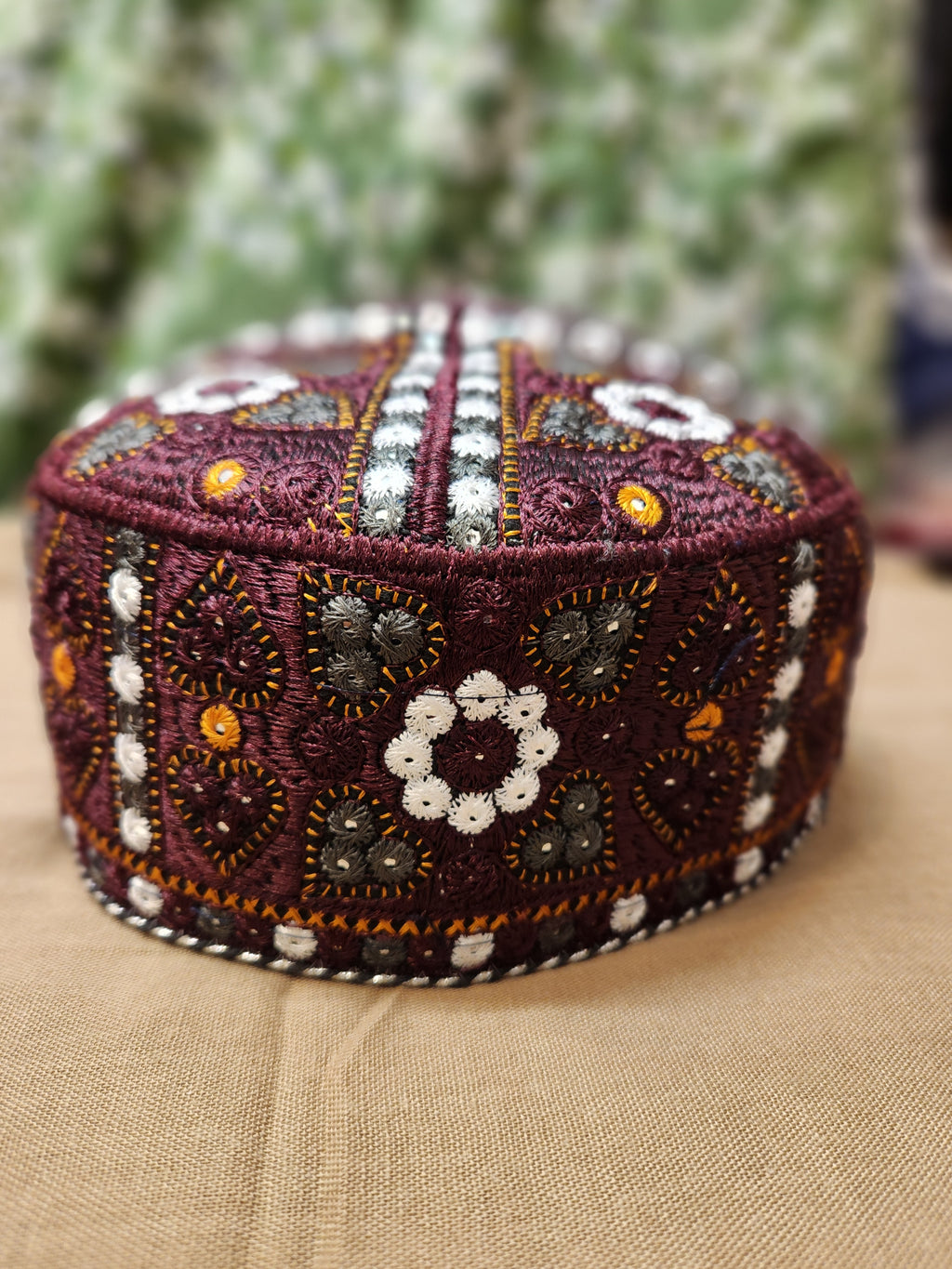 👉Premium Sequin-Embroidered Muslim Cap👈
