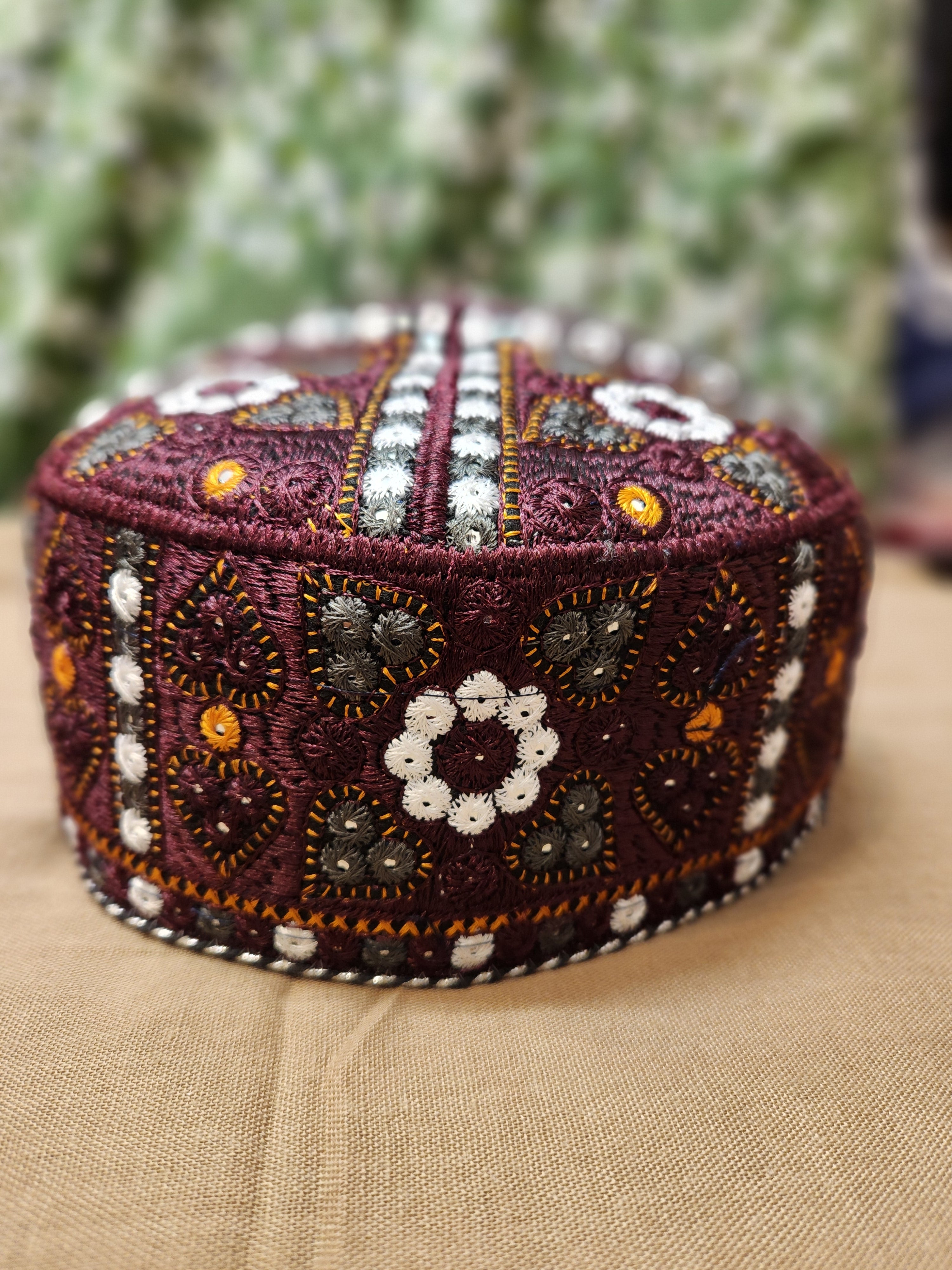 👉Premium Sequin-Embroidered Muslim Cap👈