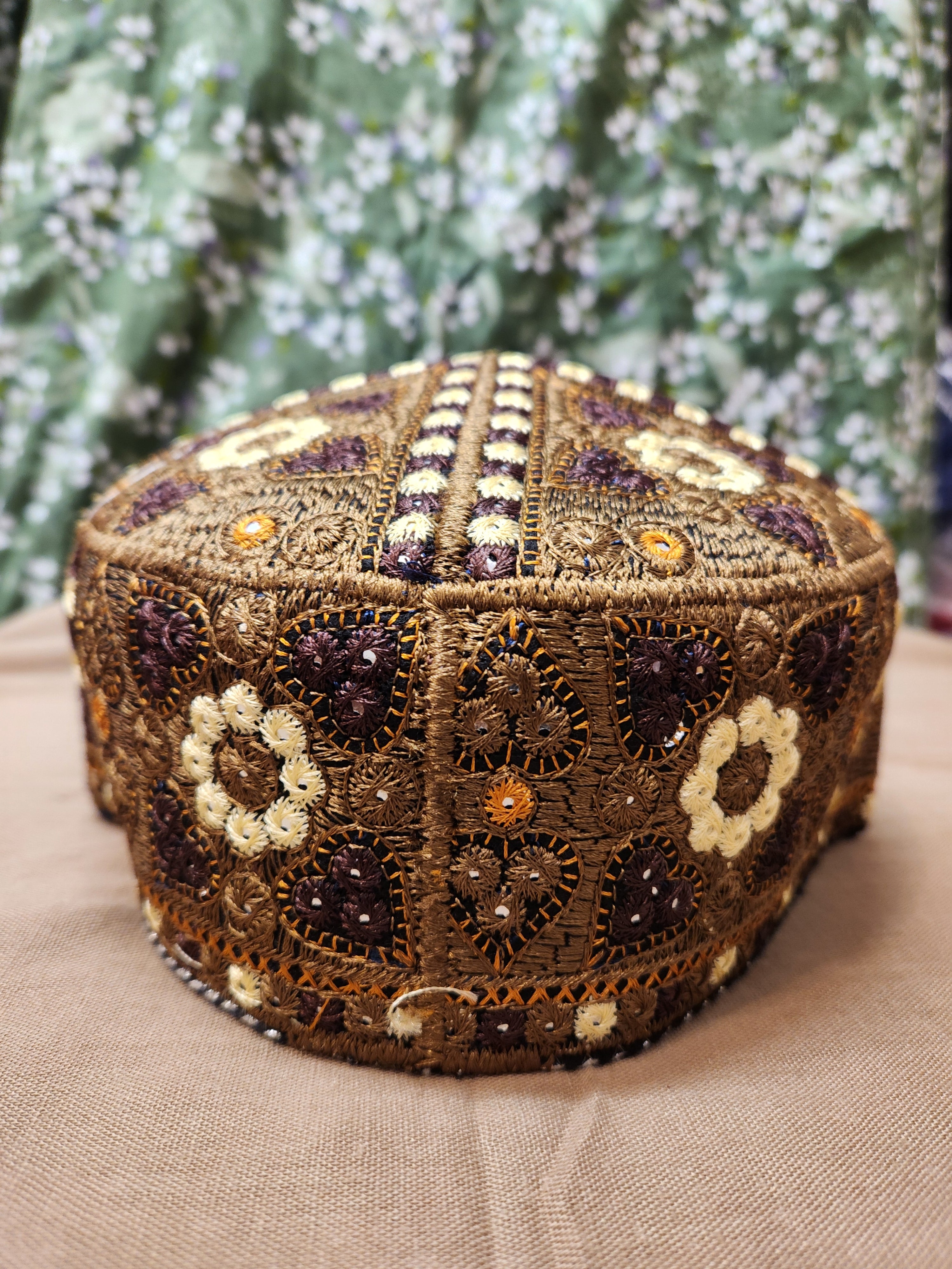 👉Premium Sequin-Embroidered Muslim Cap👈