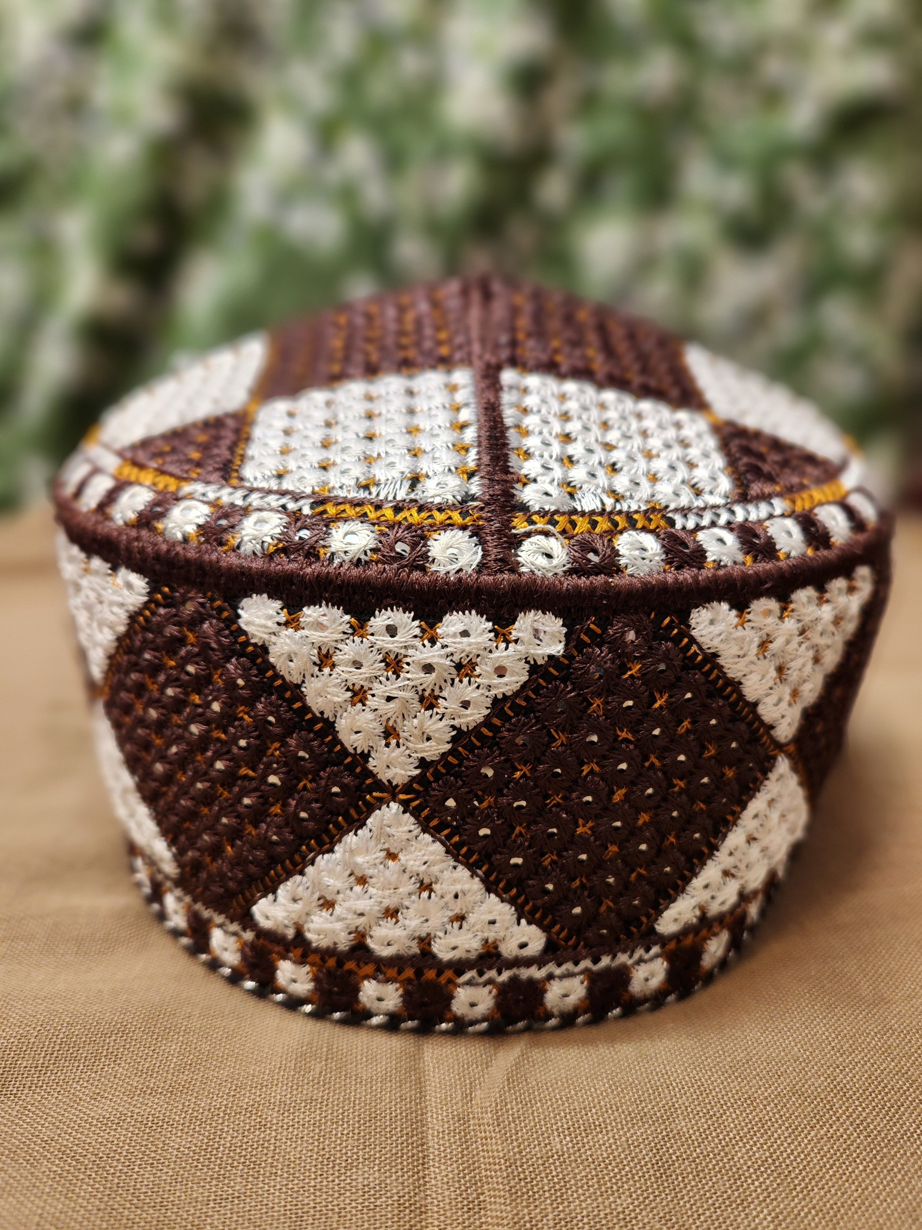 👉Premium Sequin-Embroidered Muslim Cap👈