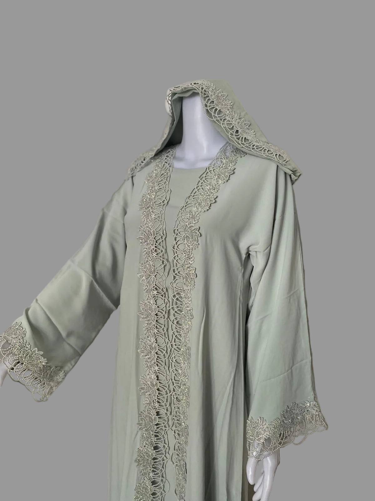 Exclusive modest Lace abaya set