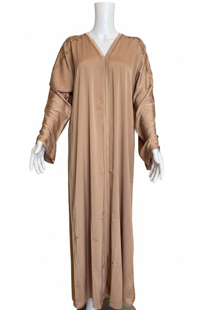 ###Luxury Dubai  2 piece Abaya💯with Elegant Stone Work 💯– Premium TikTok Fabric###