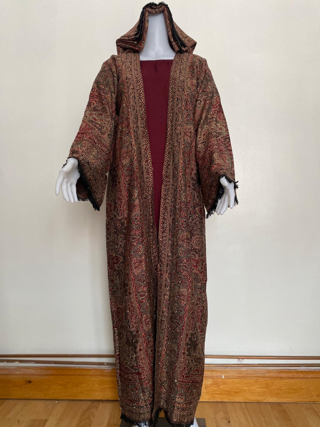 Luxury Dubai Style 3-Piece Pashmina Abaya Set