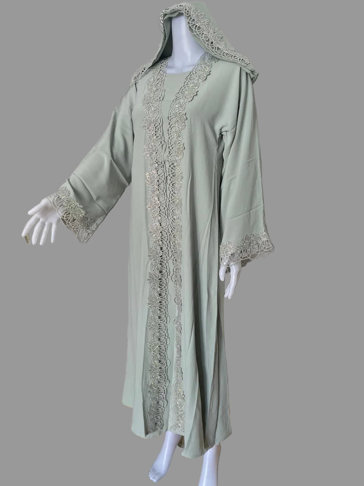 Exclusive modest Lace abaya set